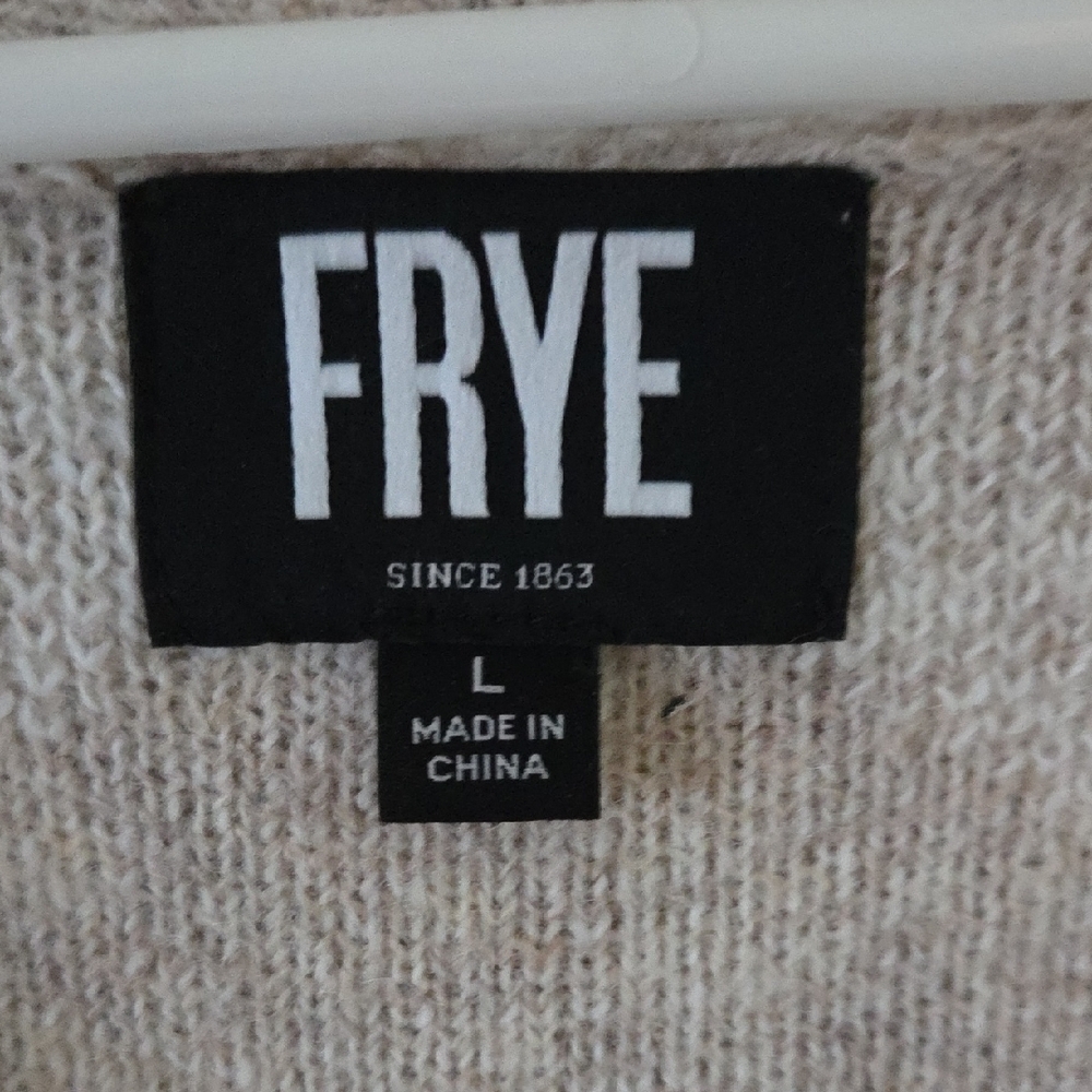 Frye Beige and White Geometric Cardigan - Picture 2 of 5